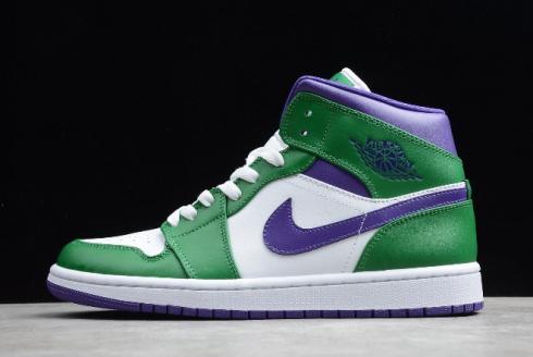 green and purple jordan 1's