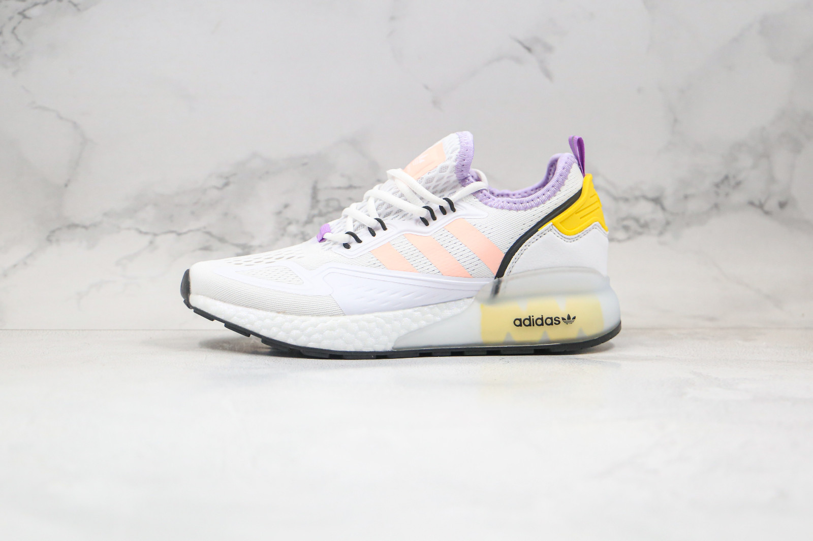 Sepsale - Adidas Originals ZX 2K Boost Cloud White Pink Yellow