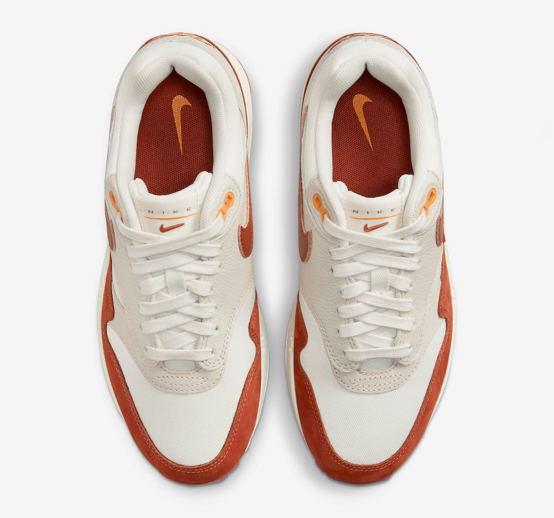 Nike Air Max color 1 Sail Rugged Orange Light Orewood Brown