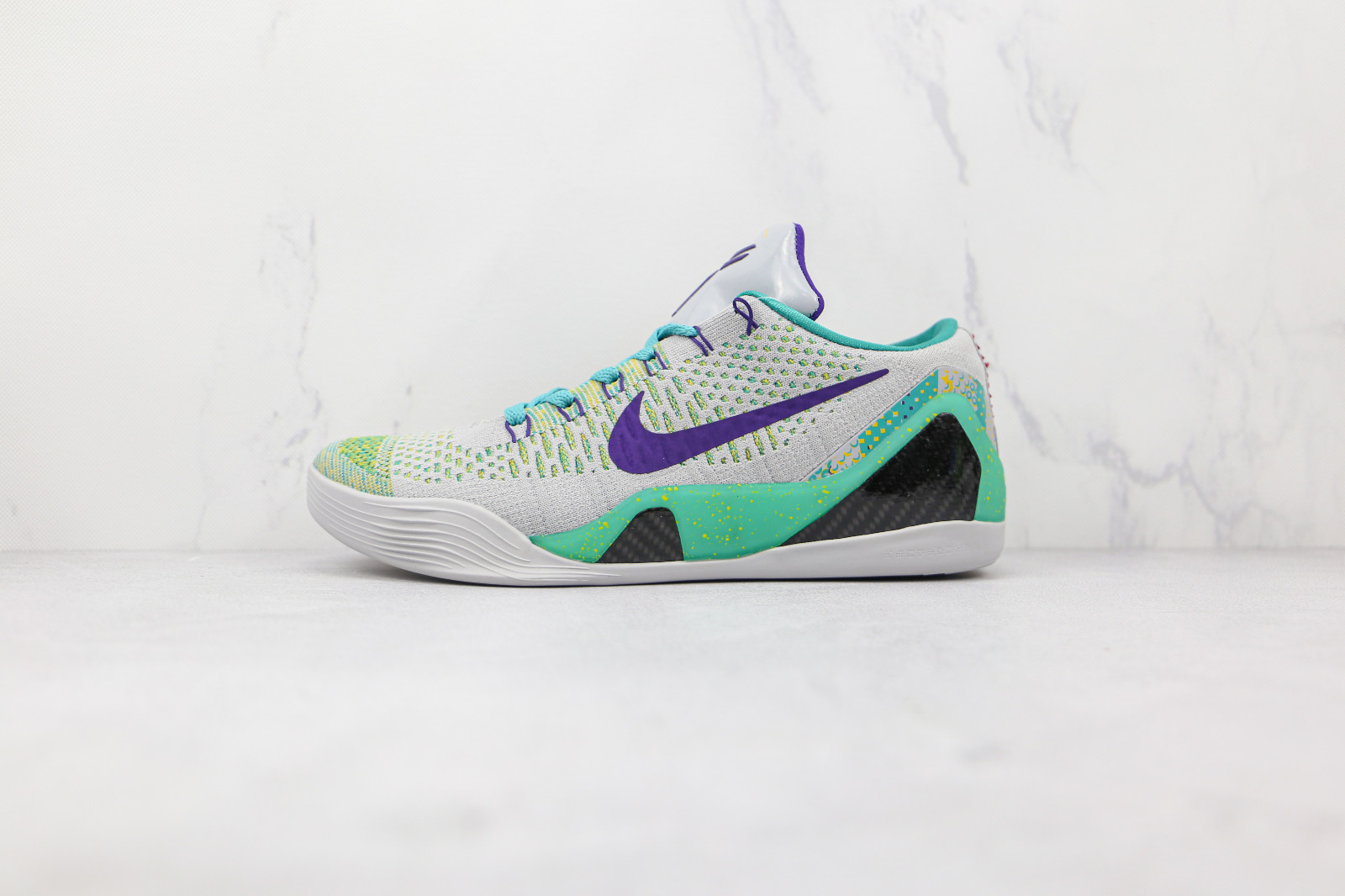 005 - RvceShops - Nike Zoom Kobe 9 IX Grey Green Purple Shoes 630487 - Crazy Sneakers